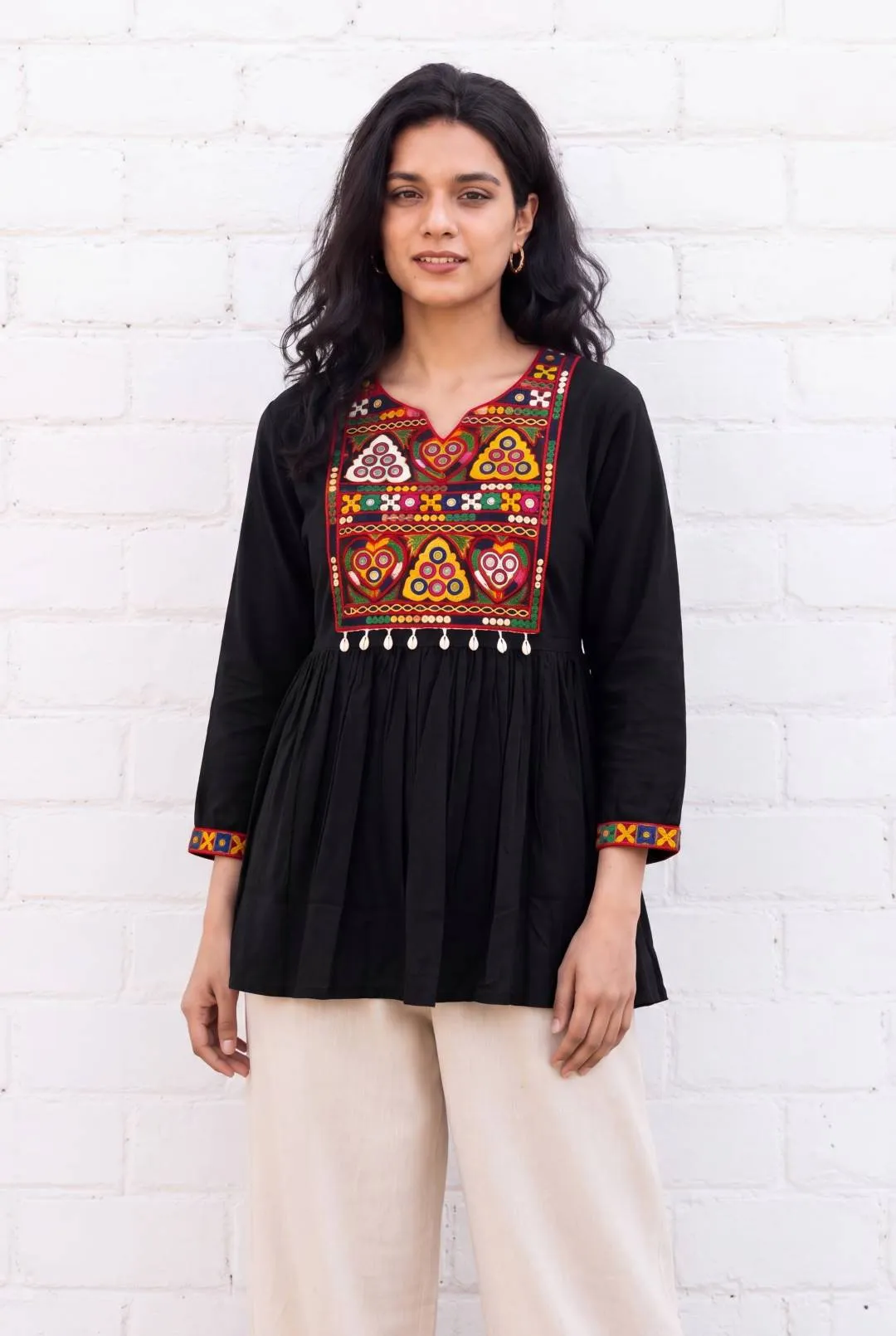 Beautiful SS2016 Heavy Rayon With Gamthi and Kodi Lace Short Kurti Wholesale 2026