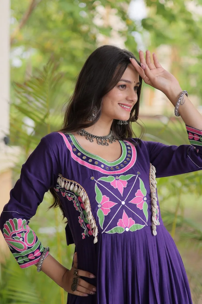 Latest Mohini 9350 Kora Cotton with Embroidery Mirror & Real Codi Work Navratri Gawn Collection Wholesale 2026