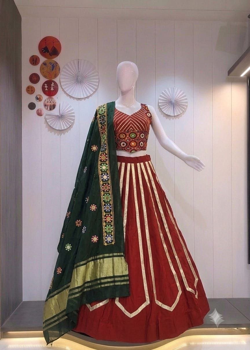 Juhi Roman Silk With Gotta Lace Navratri Lehenga Choli Wholesale