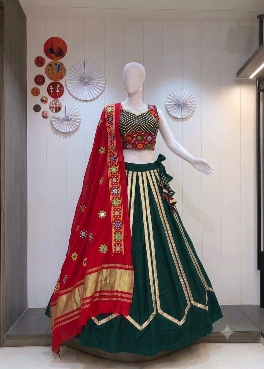 Juhi Roman Silk With Gotta Lace Navratri Lehenga Choli Wholesale
