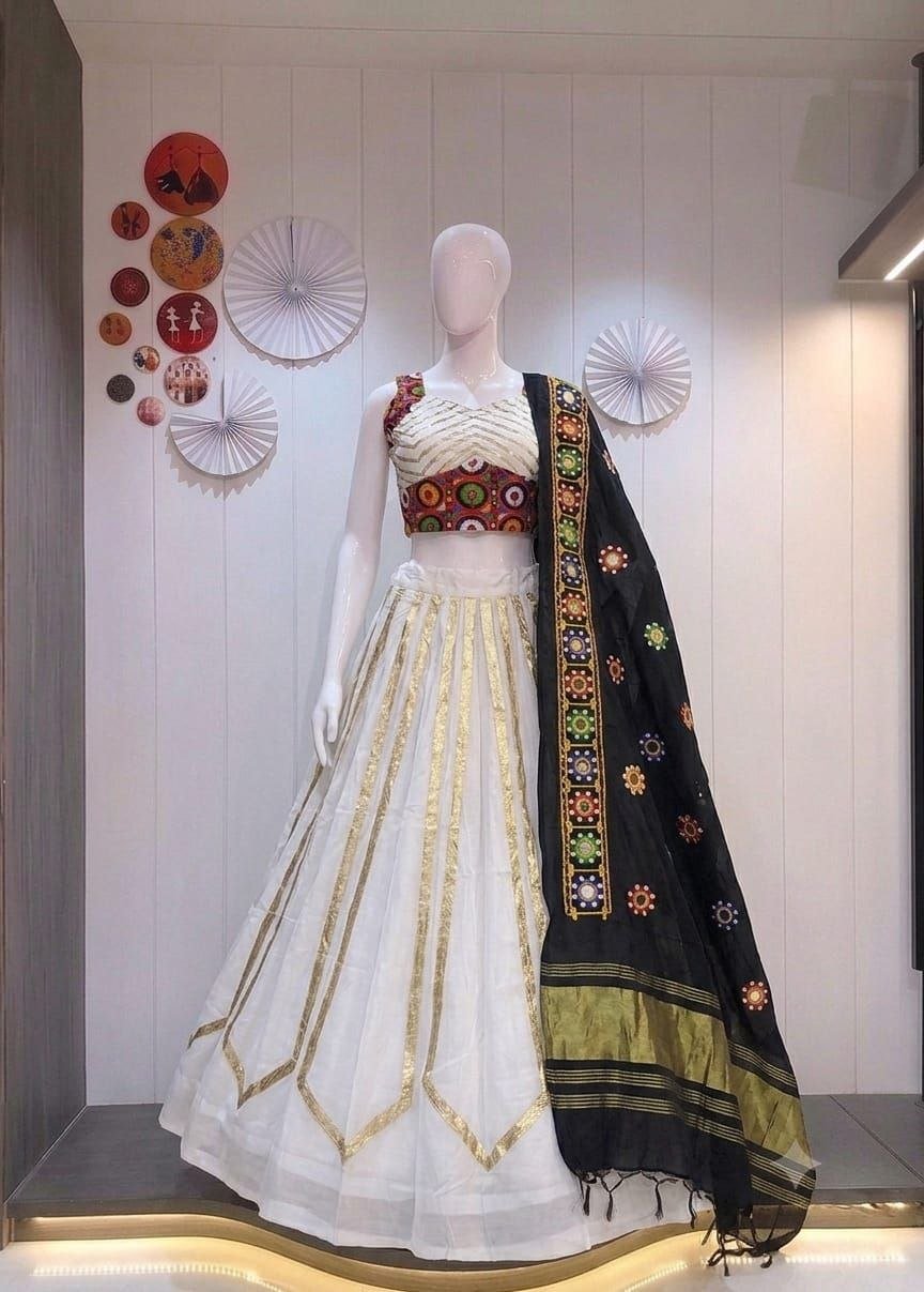 Juhi Roman Silk With Gotta Lace Navratri Lehenga Choli Wholesale
