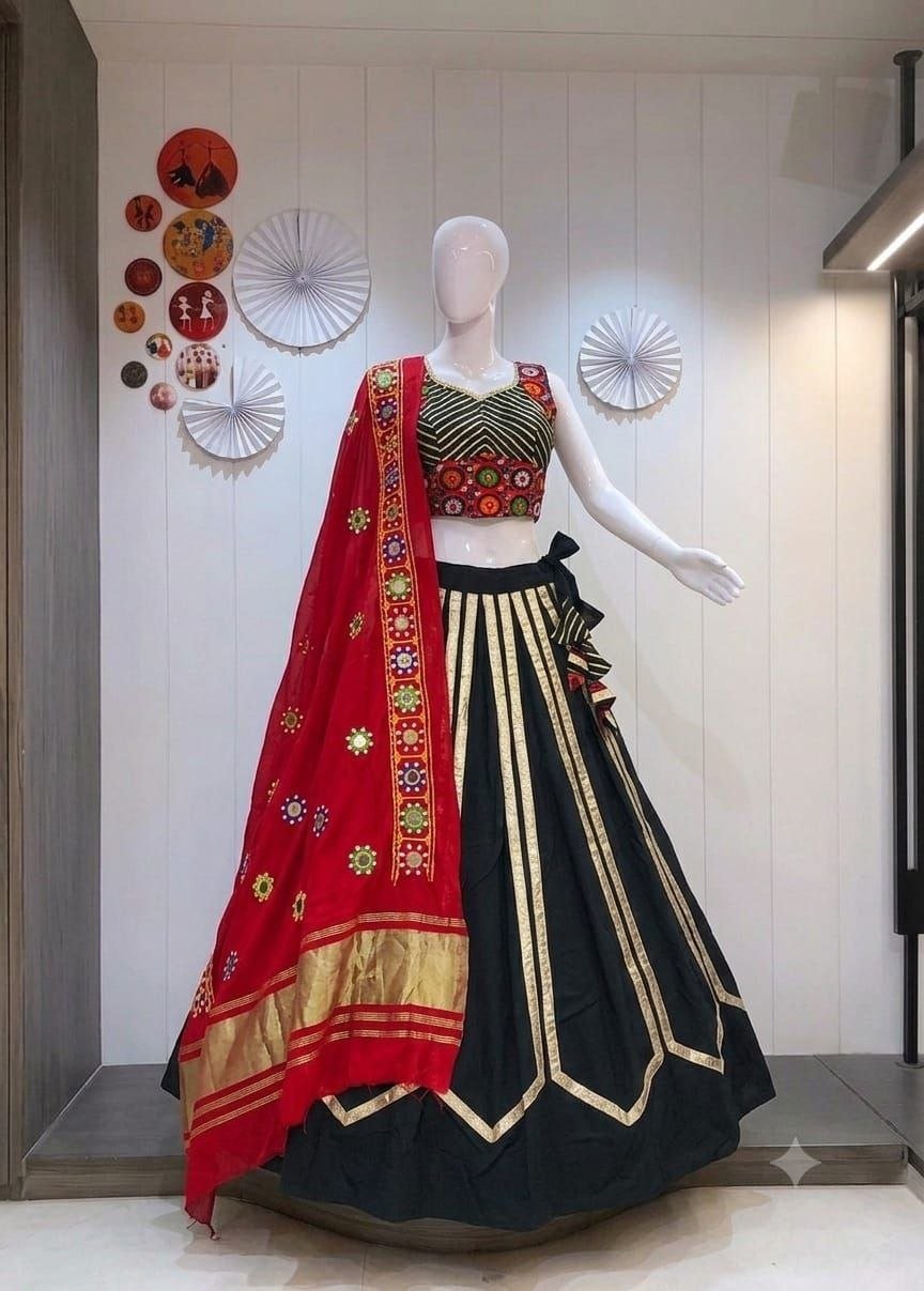 Juhi Roman Silk With Gotta Lace Navratri Lehenga Choli Wholesale
