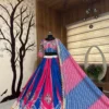 C585 208 Heavy Muslin Cotton With Mirror Work Navratri Lehenga Chaniya Choli Wholesale