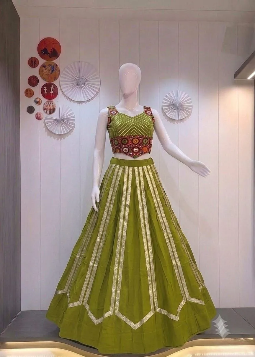 Juhi Roman Silk With Gotta Lace Navratri Lehenga Choli Wholesale