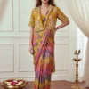 Buy BDB 88 Heavy Chinon Silk Embroidery Work Ready To Wear Saree Wholesale 2026