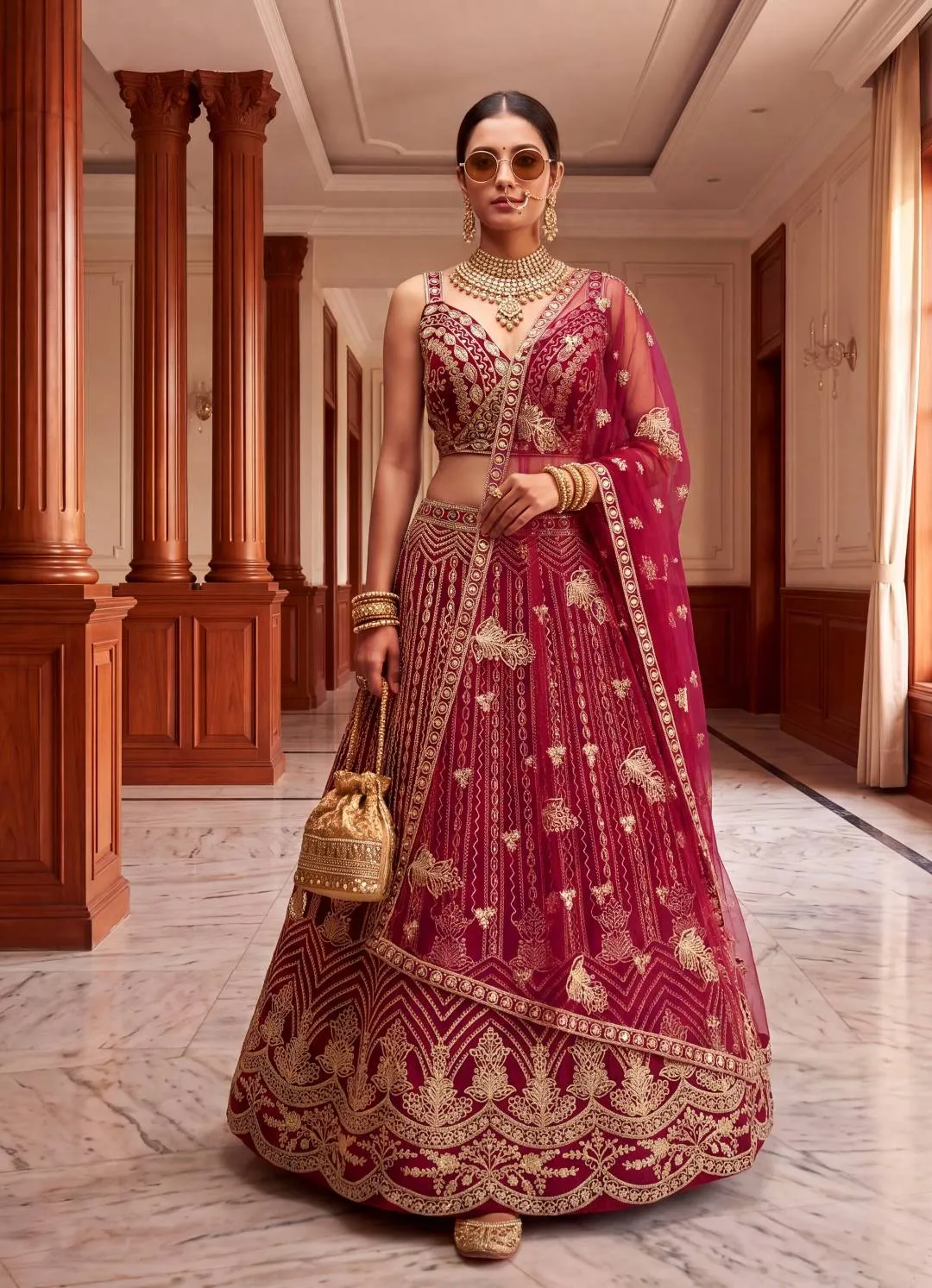 DKT 5190 Butterfly Net With Embroidery Work Wedding Lehenga Choli Wholesale Surat