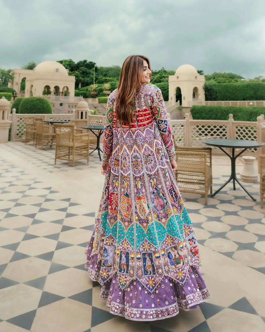 C585 209 Heavy Muslin Cotton Navratri Lehenga Choli Wholesale