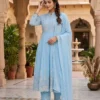 BV 495 Georgette With Embroidery Work Top Pant With Dupatta Set Wholesale Surat