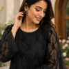 C585 1497 Georgette With Embroidery & Heavy Hand Work Kurti Pant Dupatta Set Wholesale