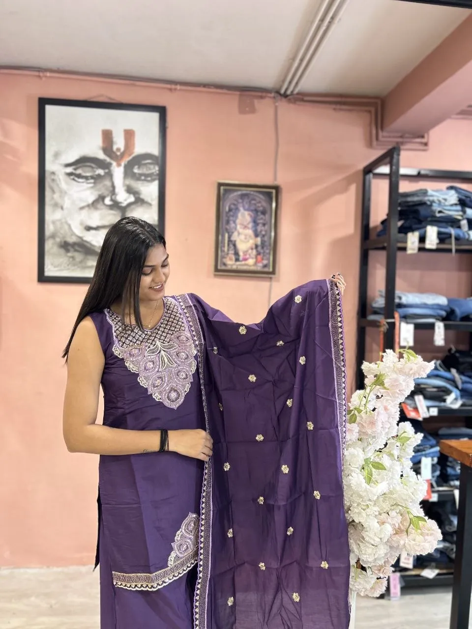 RRD 1397 Roman With Beats work Top Bottom Dupatta Set Wholesale Surat