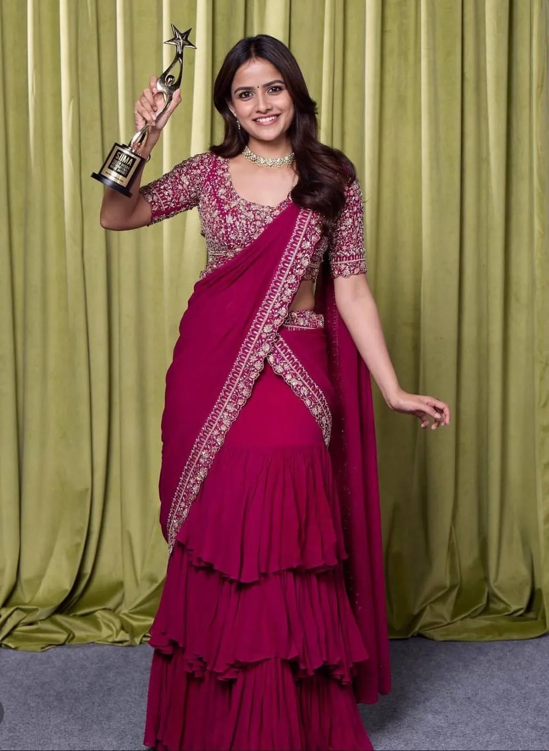 BDB 89 Georgette & Ruffle With Embroidery Work Indo Western Wholesale Surat