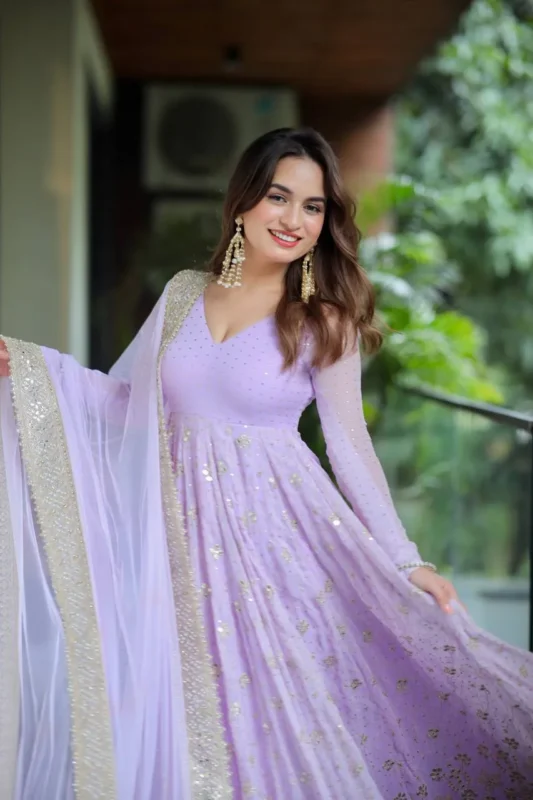 Buy STD 6142 Faux Blooming With Heavy Sequins & Zari Embroidery Anarkali Suit Set Wholesale Surat 2026