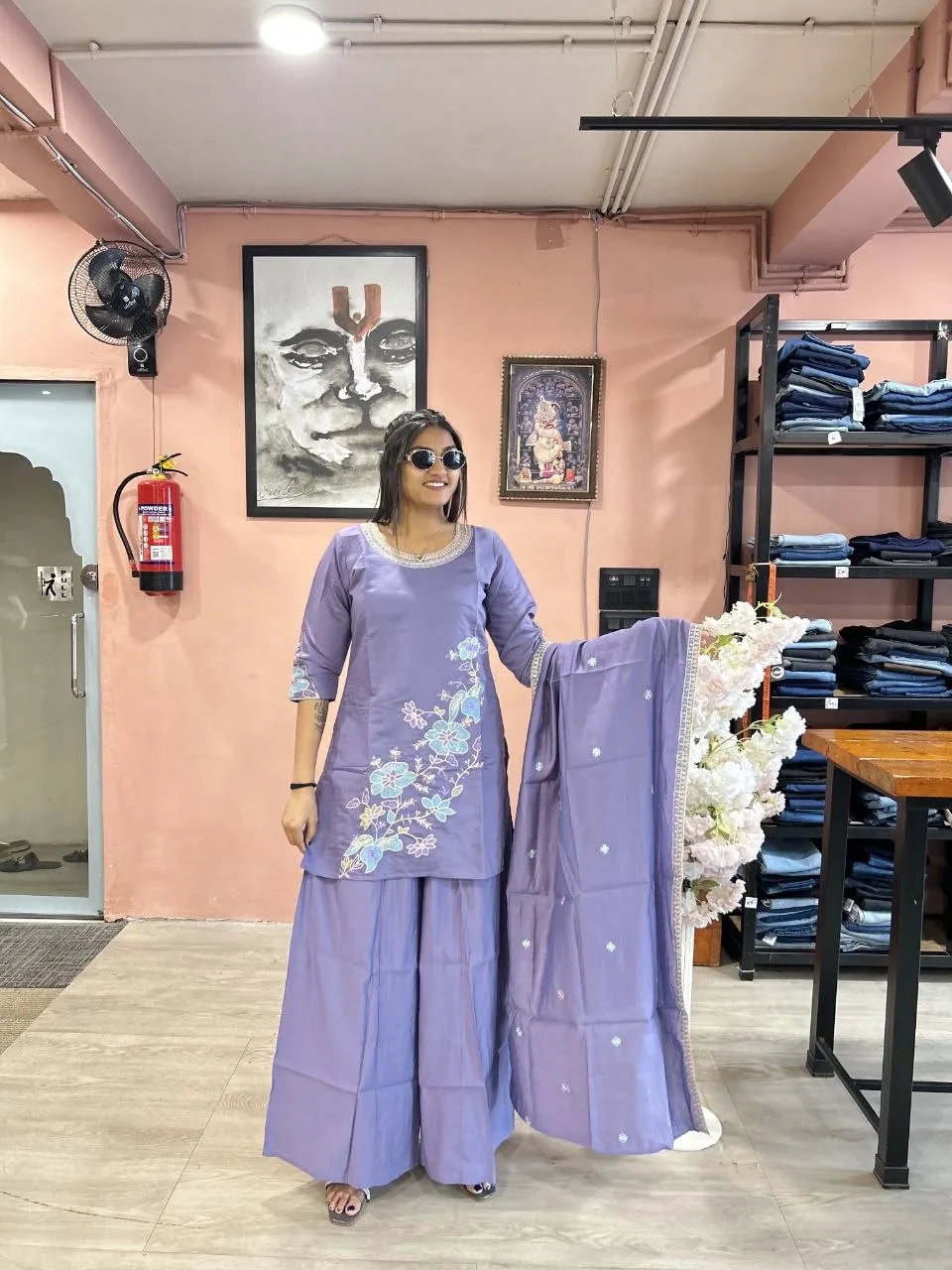 Beautiful RRD Mahak Roman With Embroidery work Top Bottom Dupatta D 2026