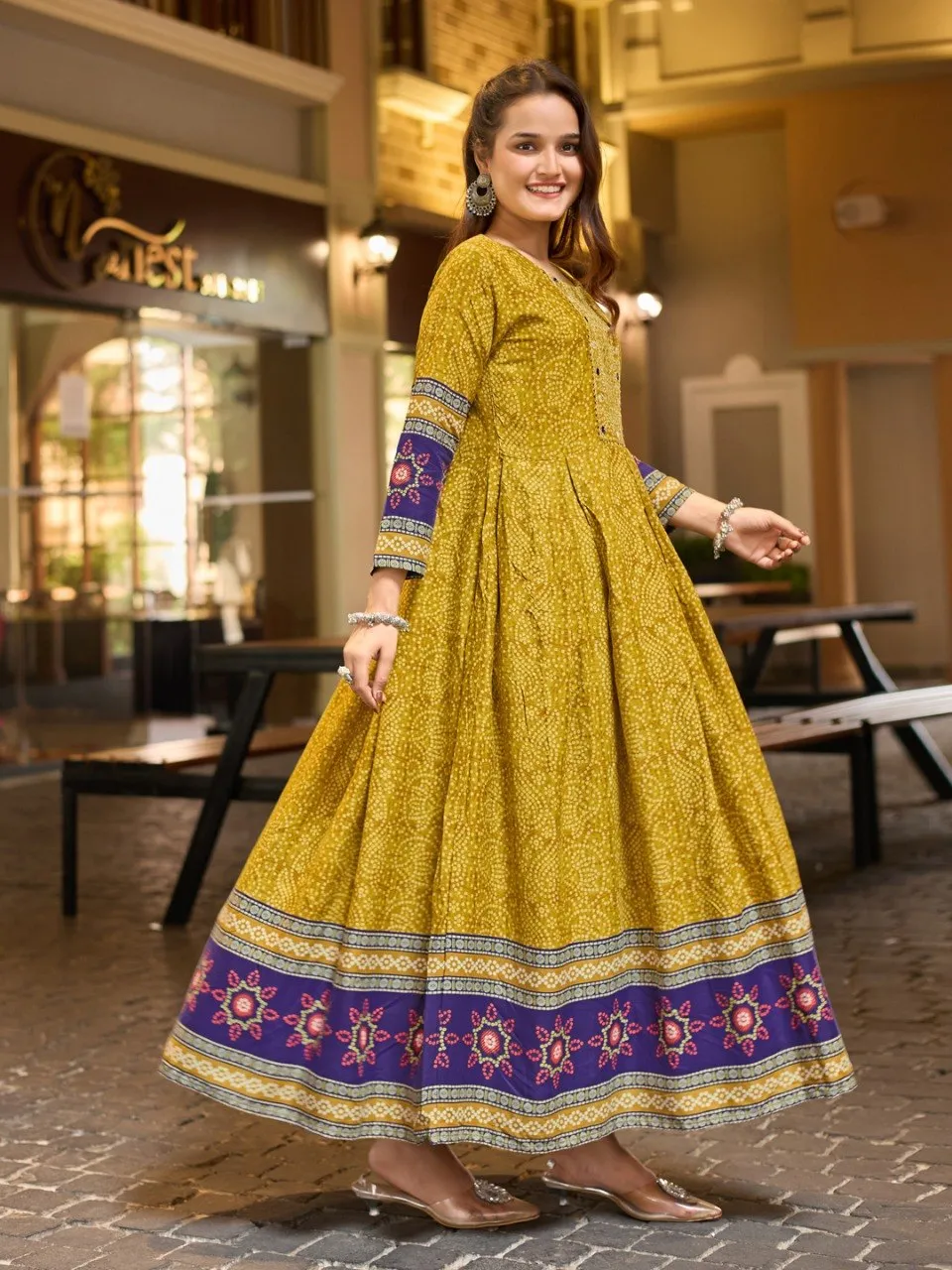 Launching Aradhna 2030 Rayon With Embroidery Work Anarkali Gown Wholesale Supplier 2026
