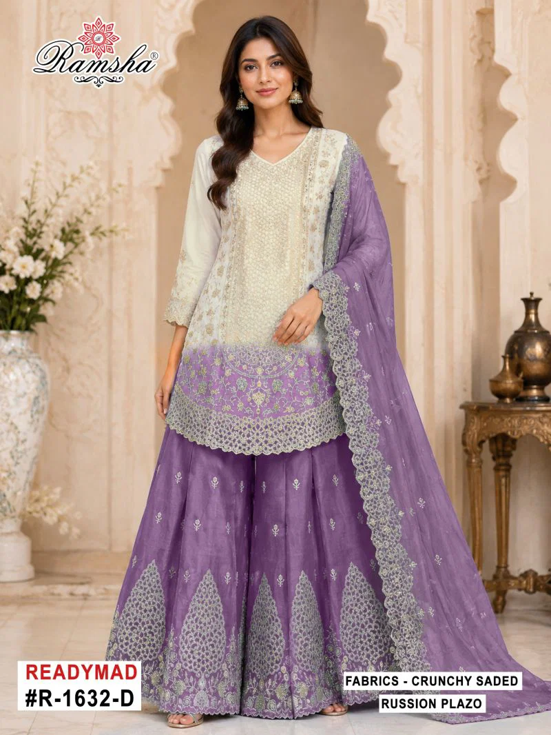 Ramsha R 1632 A To D Crunchy Shaded Embroidered Salwar Kameez Wholesale