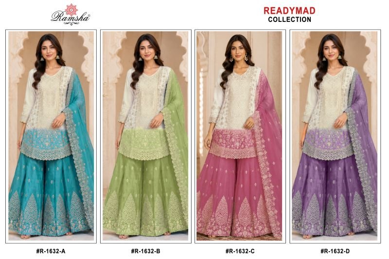 Stylish Ramsha R 1632 A To D Crunchy Shaded Embroidered Salwar Kameez Wholesale 2026