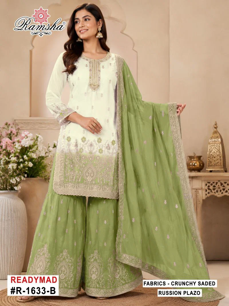 Ramsha R 1633 A To D Crunchy Shaded Embroidered Salwar Kameez Wholesale