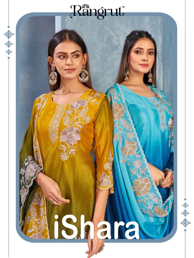 Rangrut Ishara Chinon Embroidery Salwar Kameez Collection Wholesale