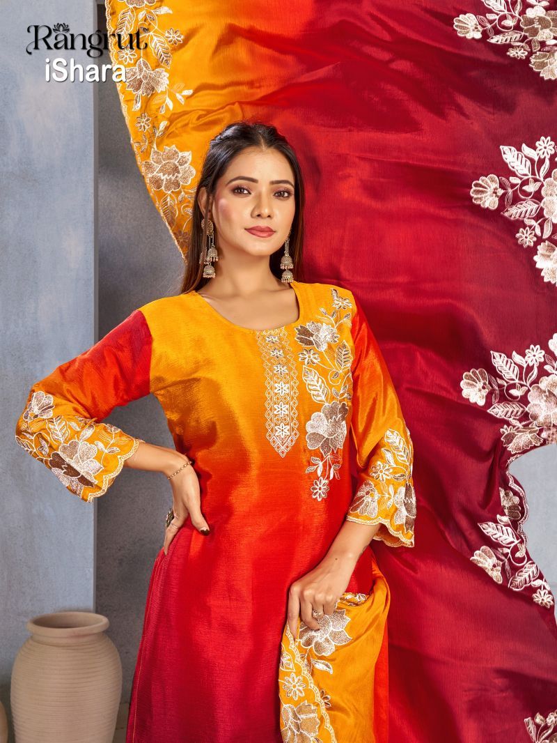 Stylish Rangrut Ishara Chinon Embroidery Salwar Kameez Collection Wholesale 2026