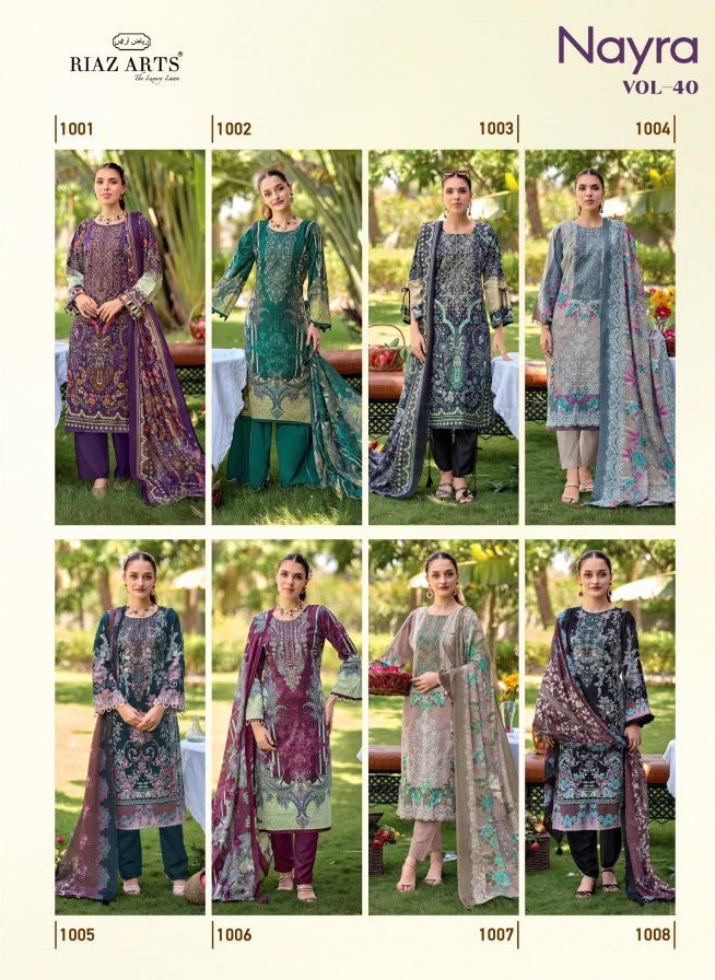 Riaz Arts Nayra Vol 40 Cotton Digital Printed Dress Material Wholesale