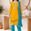 Latest Sangeet Jaanvi Vol 2 Kids Vichitra Blooming Silk Embroidered Kurti Set Collection Wholesale 2026