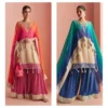 Latest Sayuri Kaveri Simar Silk Hand Mirror Work Designer Indo Western Collection Wholesale 2026