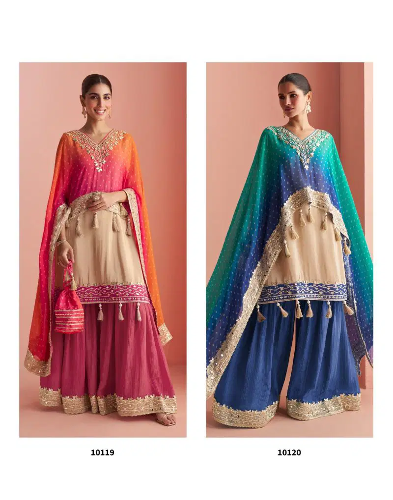 Latest Sayuri Kaveri Simar Silk Hand Mirror Work Designer Indo Western Collection Wholesale 2026