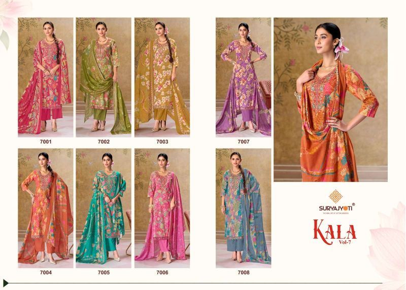 Beautiful Suryajyoti Kala Vol 7 Readymade Cotton Print Embroidered Kurti With Bottom Dupatta Wholesale 2026