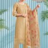 Vinay Kuleesh Alankar Gold Silk Embroidered Salwar Kameez Wholesale