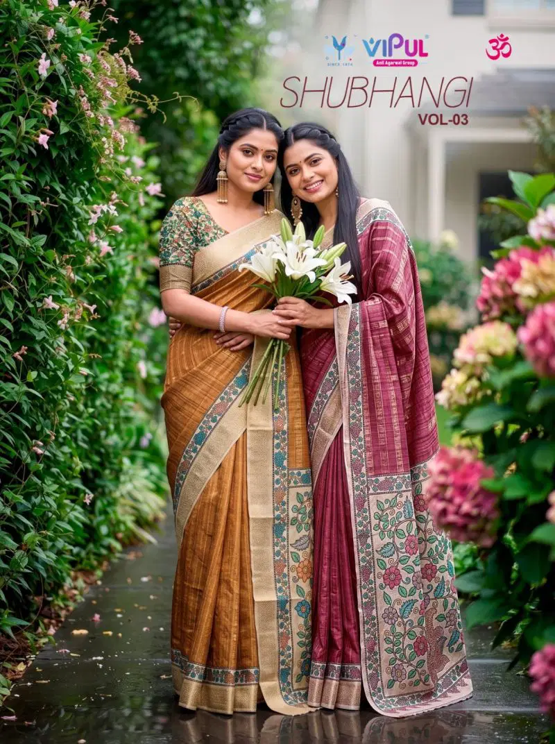 Vipul Shubhangi Vol 3 Soft Silk Printed Saree Collection Wholesale