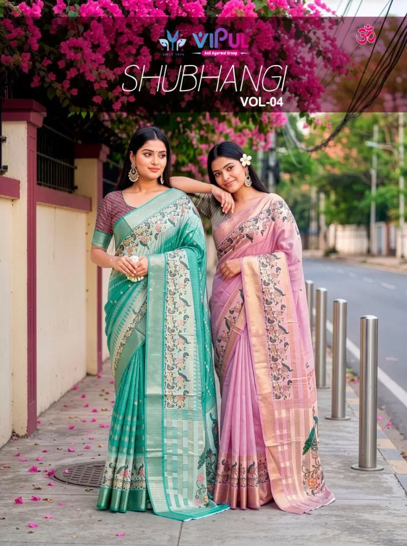 Vipul Shubhangi Vol 4 Soft Silk Printed Saree Collection Wholesale