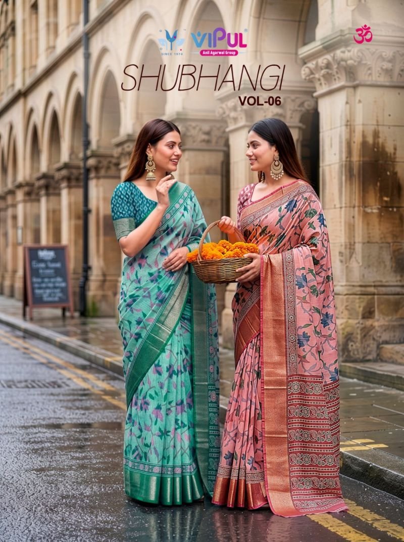 Vipul Shubhangi Vol 6 Soft Silk Printed Saree Collection Wholesale
