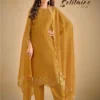 Vipul Solitaire Vol 3 Catonic Gold Windy Beads Work Salwar Kameez Wholesale