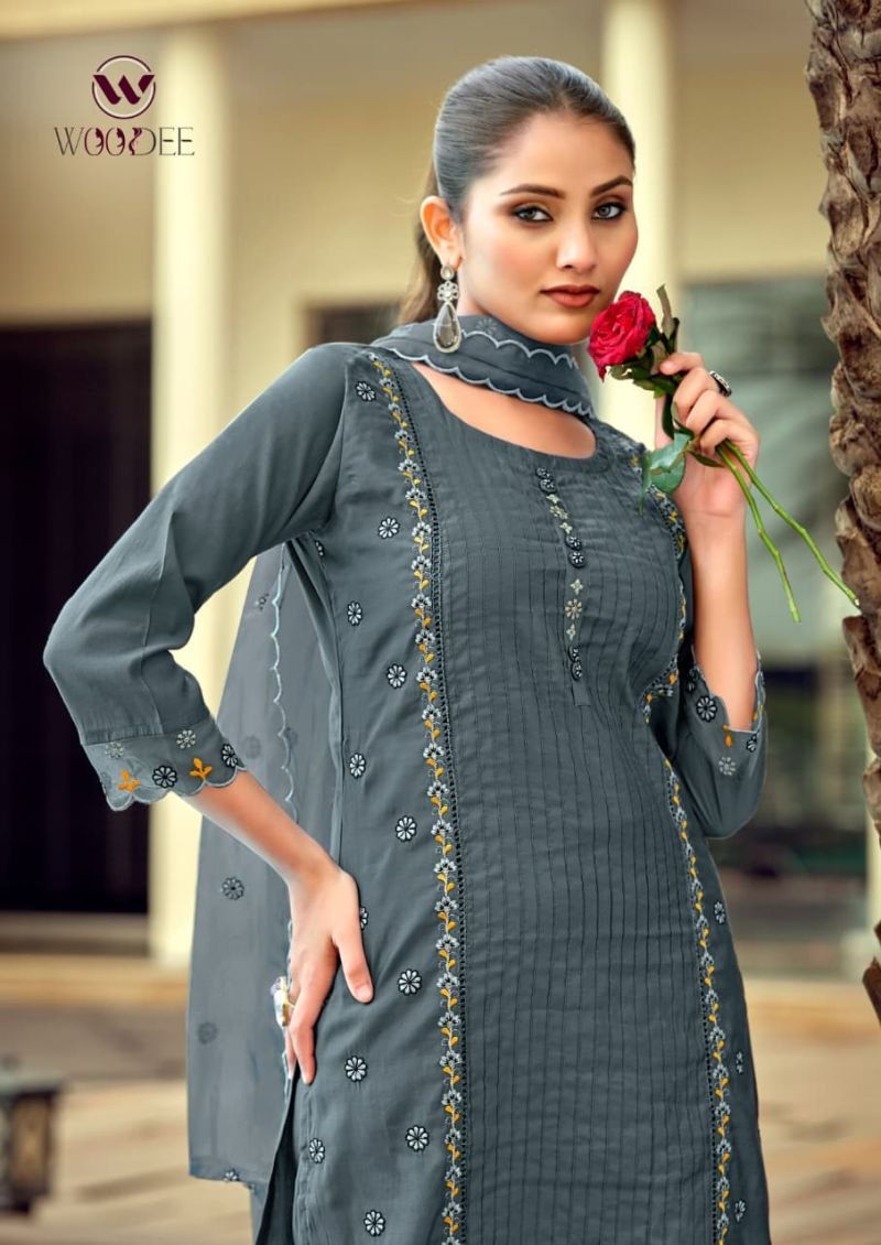 Buy Woodee Womika Vol 2 Viscose Roman Silk Kurti With Bottom Dupatta Wholesale 2026