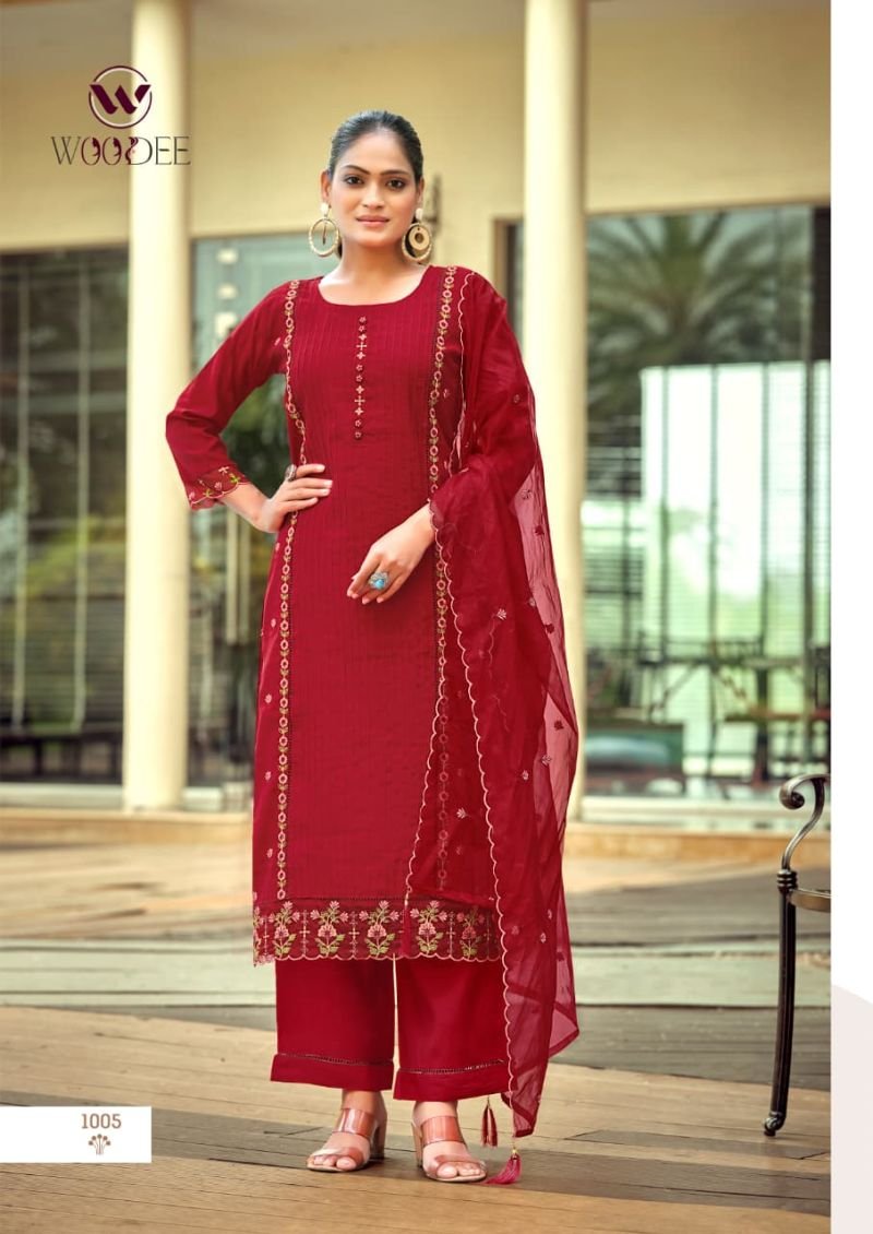Buy Woodee Womika Vol 2 Viscose Roman Silk Kurti With Bottom Dupatta Wholesale 2026