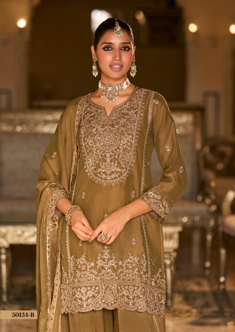 Launching Zaveri D 50187 Cord Silk Beats Work Designer Farshi Salwar Kameez Collection Wholesale 2026