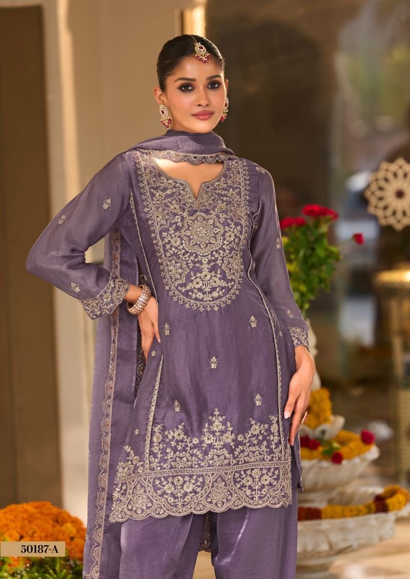 Launching Zaveri D 50187 Cord Silk Beats Work Designer Farshi Salwar Kameez Collection Wholesale 2026
