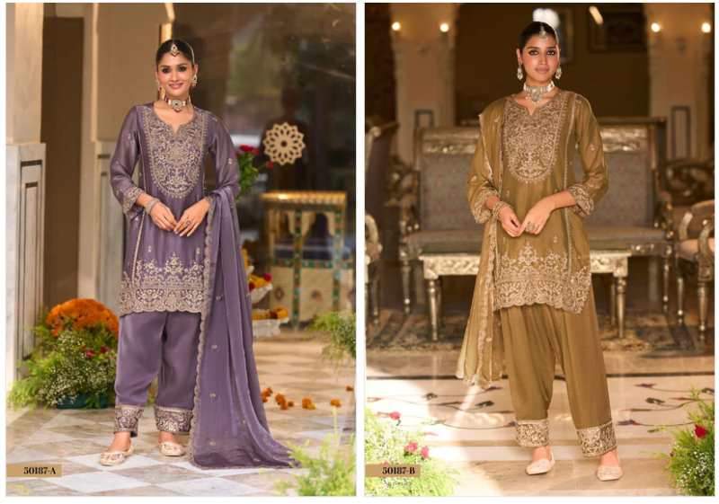 Launching Zaveri D 50187 Cord Silk Beats Work Designer Farshi Salwar Kameez Collection Wholesale 2026