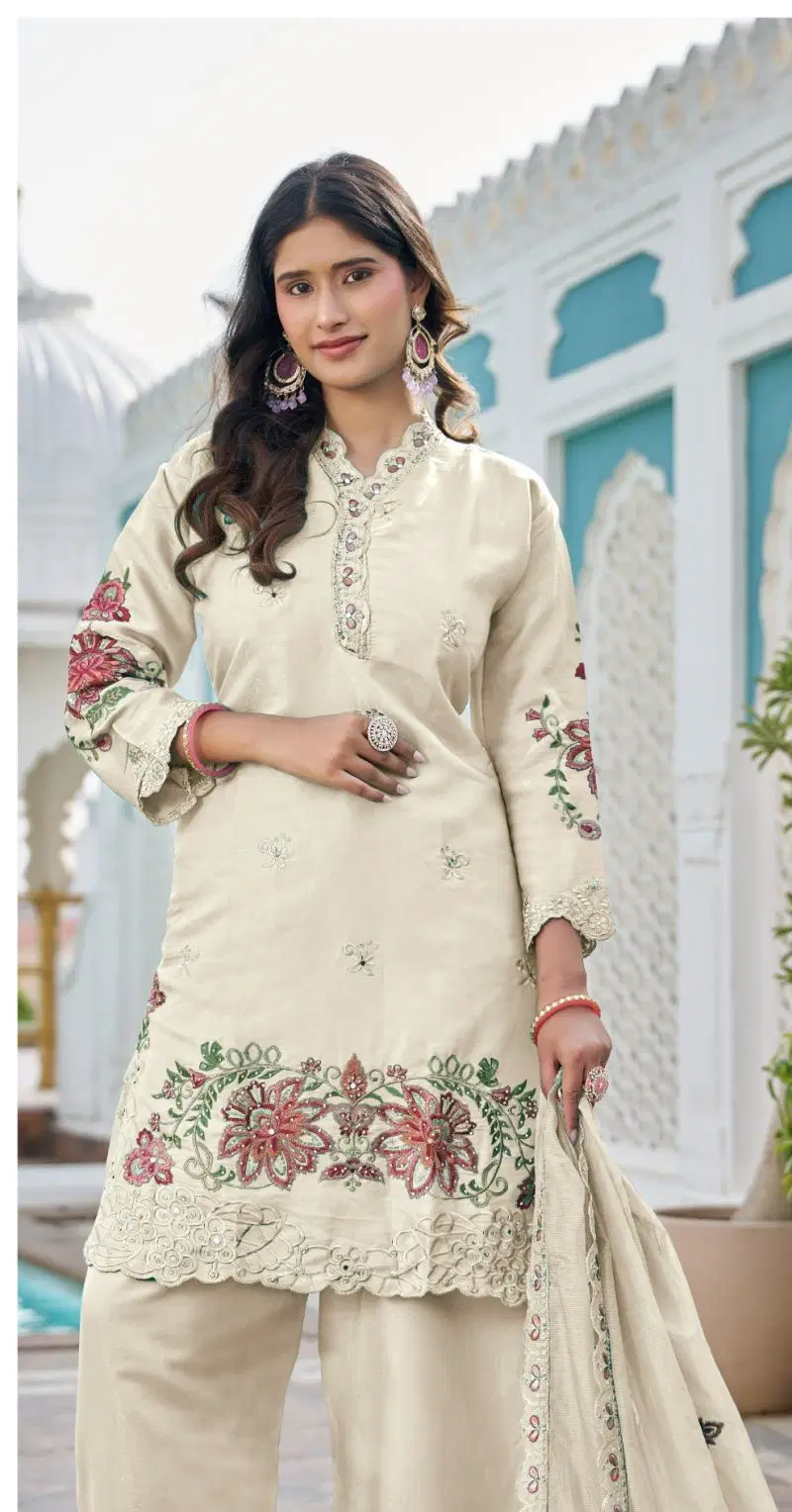 Zorista 11013 A To D Pv Glass Silk Embroidered Salwar Kameez Wholesale