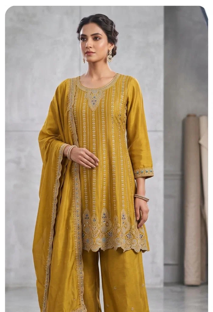 Zorista 11045 A To D Chinon Silk Embroidered Salwar Kameez Wholesale