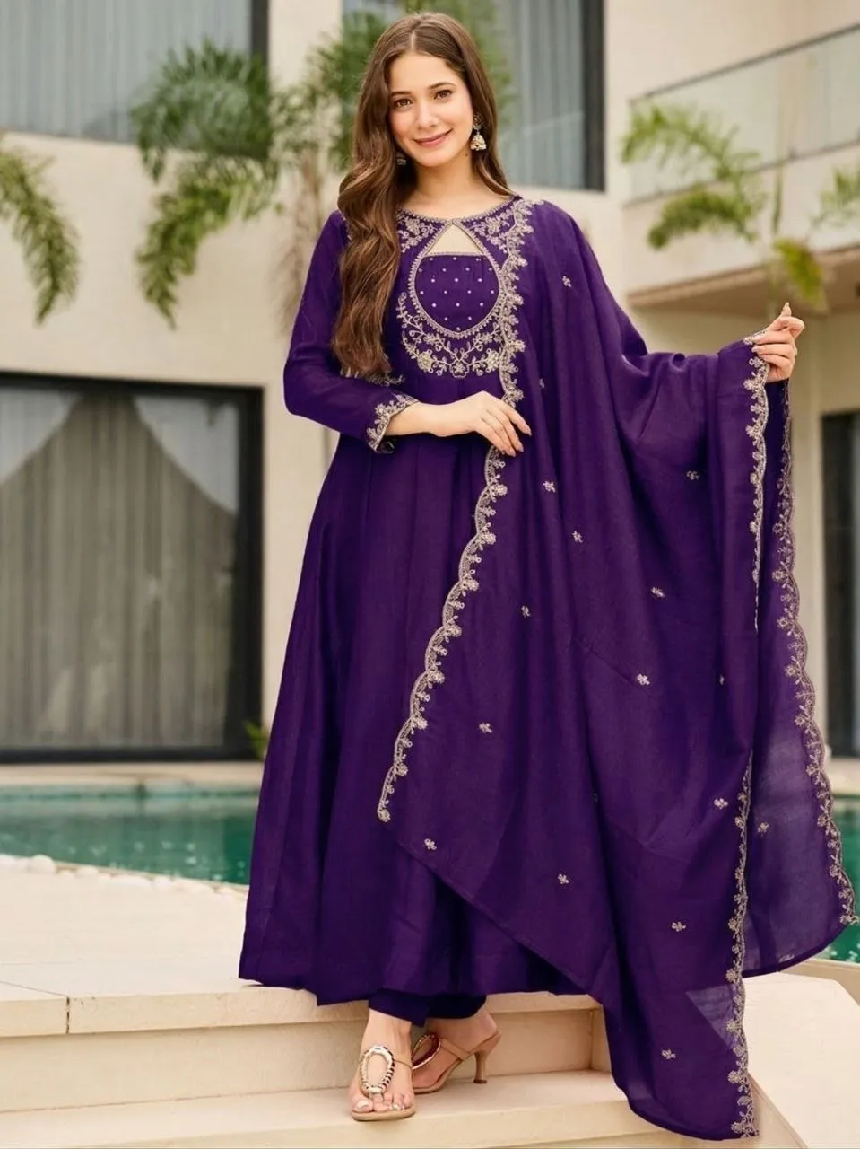 Latest FFD 1001 Vichitra With Embroidered Work Top Bottom Dupatta Set Wholesale Surat 2026