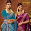 Bunawat Masru Satan Vol 3 Satin Silk Sangam Prints Saree Collection Wholesale