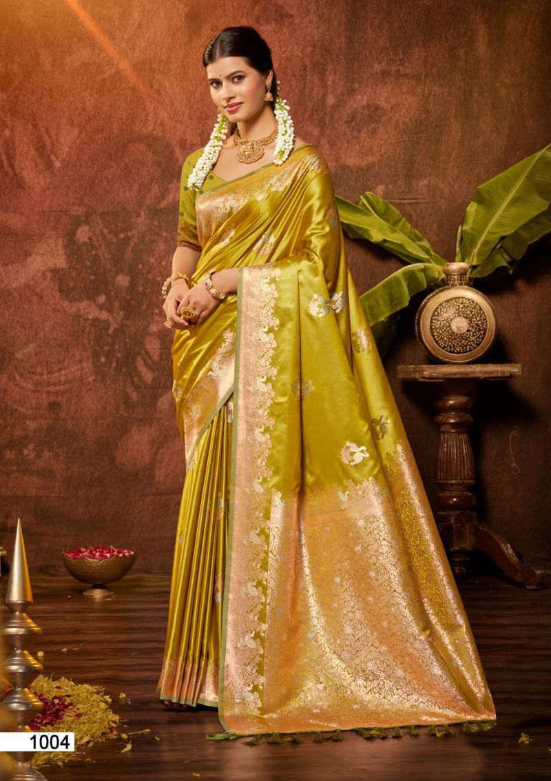Bunawat Masru Satan Vol 3 Satin Silk Sangam Prints Saree Collection Wholesale
