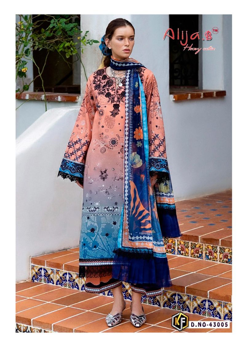 Keval Alija B Vol 43 Lawn Cotton Printed Karachi Dress Material Wholesale