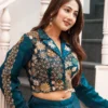 Latest BDB 90 Soft satin silk With Embroidery Semi beads sequins work Indo Western 2026