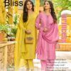 Aanchi Daksha Roman Silk Embroidered Kurti WIth Bottom Dupatta Wholesale