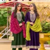 Aanchi Neetu Vichitra Shimmer Embroidered Anarkali Kurti With Bottom Dupatta Wholesale