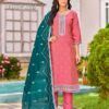 Launching Aanchi Password Vichitra Shimmer Embroidered Kurti WIth Bottom Dupatta Wholesale 2026