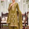 Alok Sargun Edition 8 Viscose Maslin Jacquard Hand Work Dress Material Wholesale