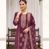 Alok Sargun Edition 8 Viscose Maslin Jacquard Hand Work Dress Material Wholesale
